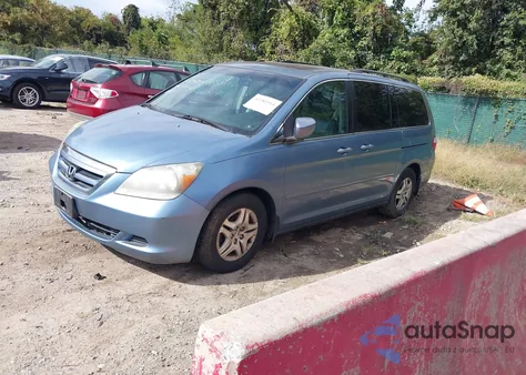 2005 Honda Odyssey Ex-L из США, поврежденный, VIN 5FNRL38755B022893